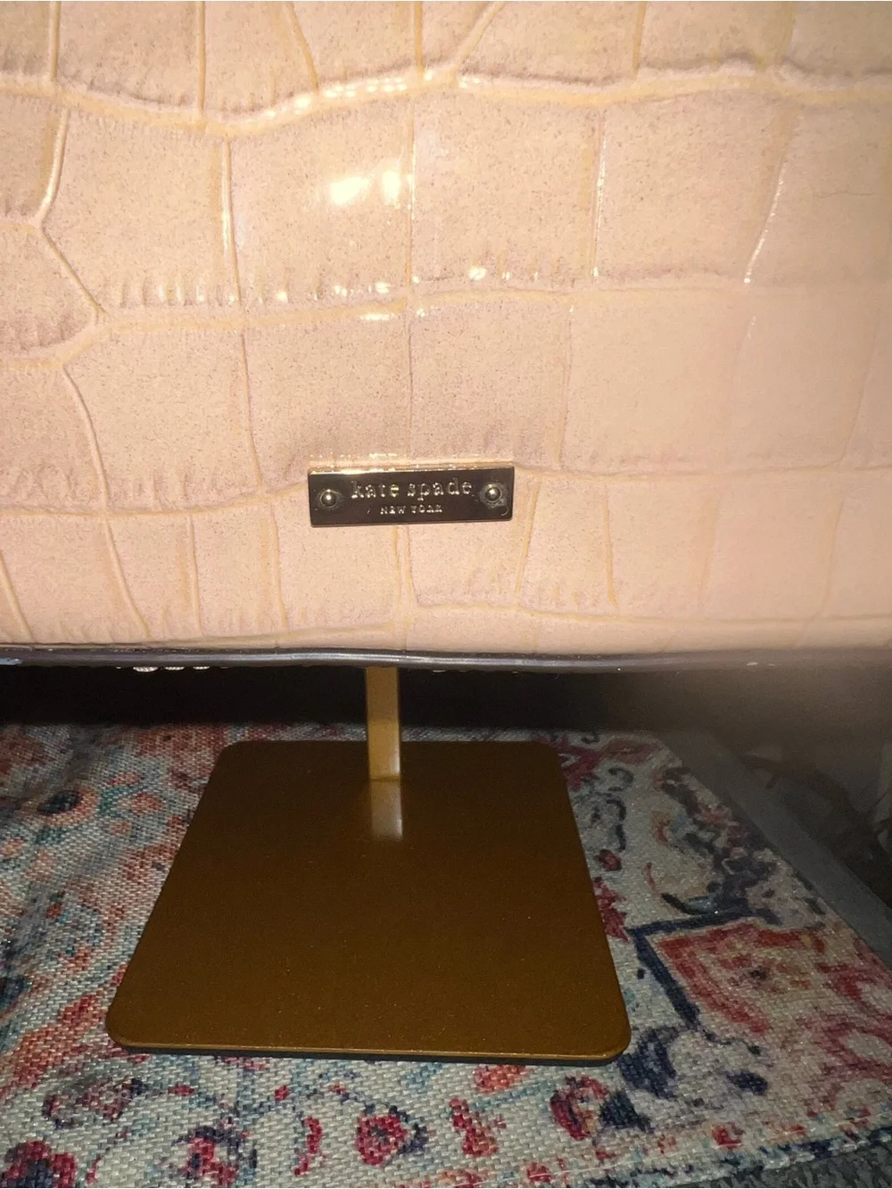 Kate Spade Vintage  Croc-Embossed Satchel in Blush Pink